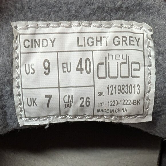 Hey Dude Cindy Slip-On Shoes in Light Grey - Picture 2 of 16